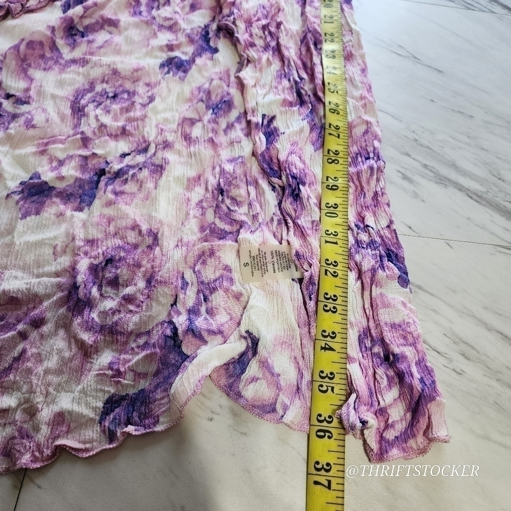 LuLaRoe purple floral kimono - Picture 4 of 7